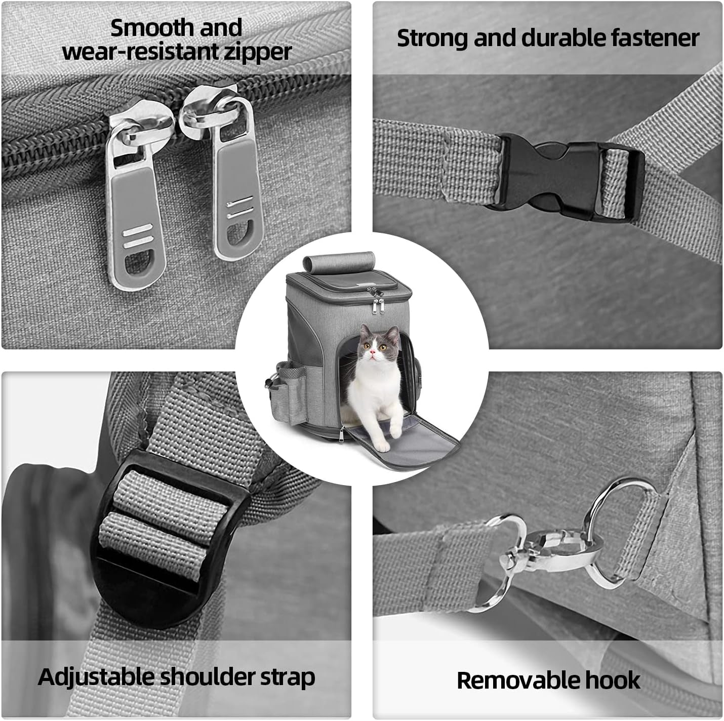 Rolling Dog Carrier Backpack + with Wheels + for Small Dogs & Cats