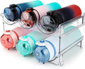 Water Bottle Storage Organizer - Cabinet Rack Set (2 Packs) - Stackable Holder for Efficient Cabinet Organization