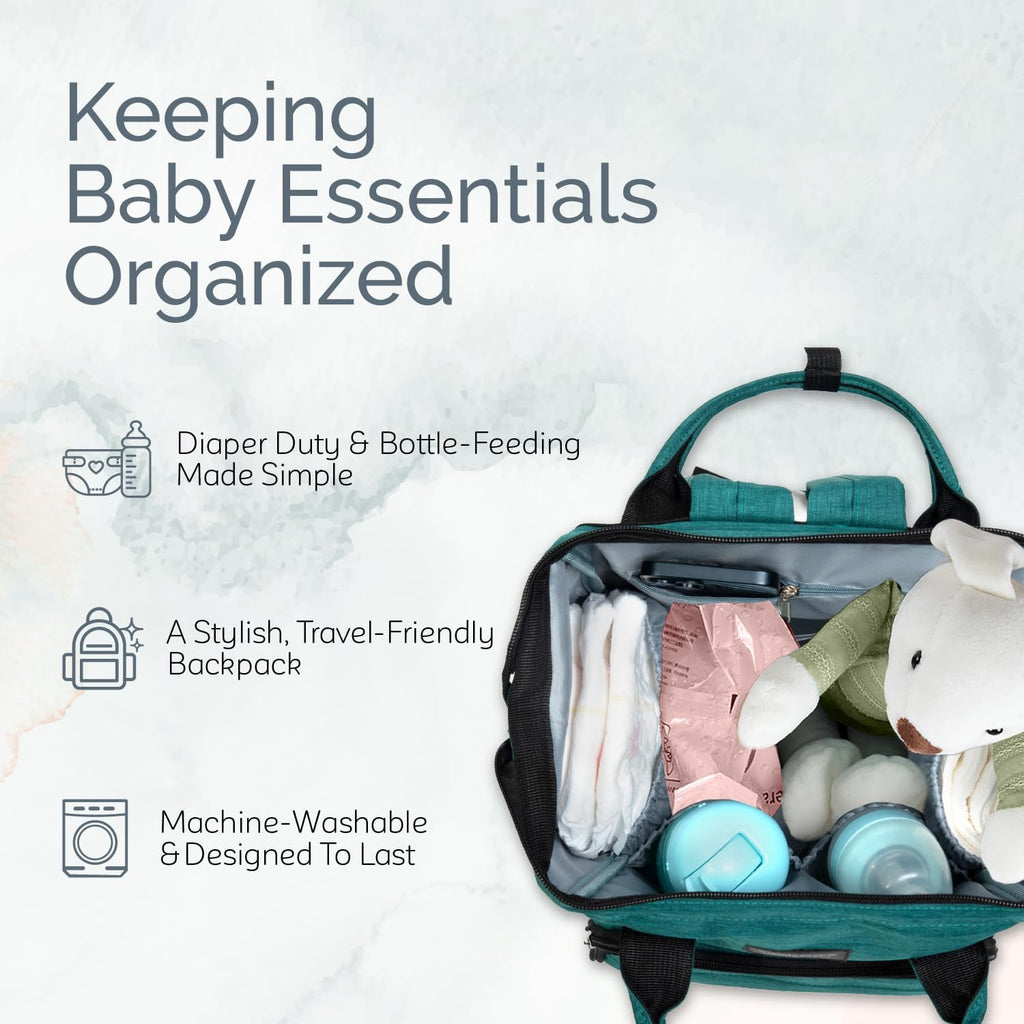 All-In One Diaper Blackpack With Fold Out Changing Station