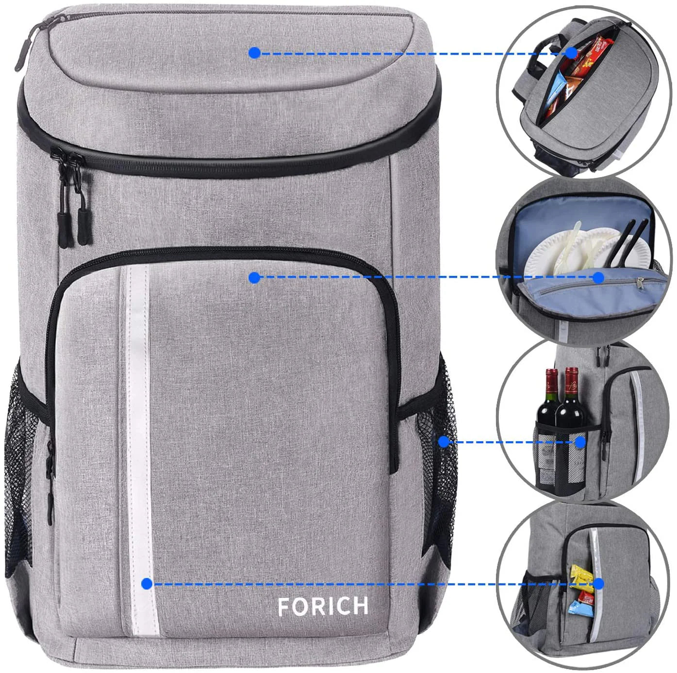 Insulated Leakproof Cooler Backpack-Waterproof Soft Cooler for  Work, Travel & Outdoors Use